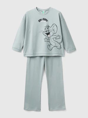 Benetton, Tom & Jerry Pyjamas, size XXS, Gray, Kids United Colors of Benetton