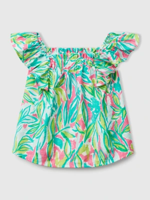Benetton, Top With Floral Print, size 116, Multi-color, Kids United Colors of Benetton