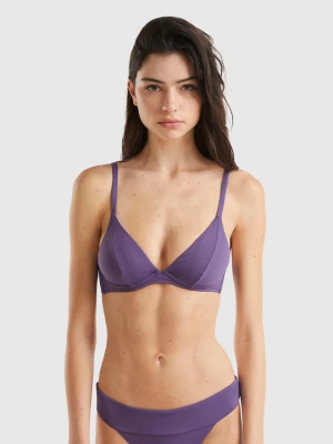 Benetton, Triangle Bikini Top In Econyl® With Underwire, size 1°, Violet, Women United Colors of Benetton