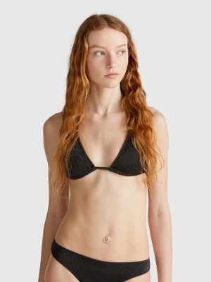 Benetton, Triangle Bikini Top With Lurex, size 1°, Black, Women United Colors of Benetton