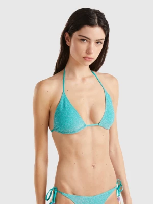 Benetton, Triangle Bikini Top With Lurex, size 1°, Light Blue, Women United Colors of Benetton