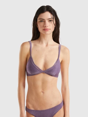 Benetton, Triangle Bikini Top With Lurex, size 1°, Violet, Women United Colors of Benetton