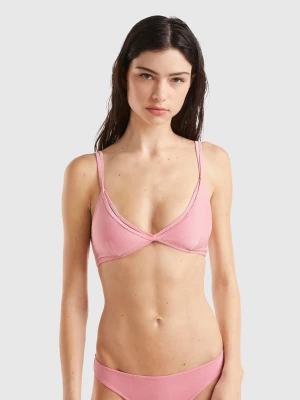 Benetton, Triangle Bikini Top With Lurex, size 2°, Pink, Women United Colors of Benetton