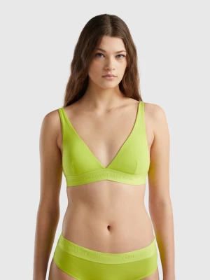 Benetton, Triangle Bra In Organic Cotton, size 1°, Lime, Women United Colors of Benetton