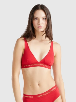 Benetton, Triangle Bra In Stretch Cotton, Size: 1°, Red, Women United Colors of Benetton