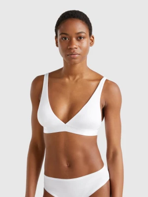 Benetton, Triangle Bra In Stretch Cotton, size 1°, White, Women United Colors of Benetton