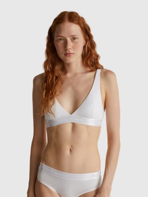 Benetton, Triangle Bra In Stretch Cotton, Size: 1°, White, Women United Colors of Benetton