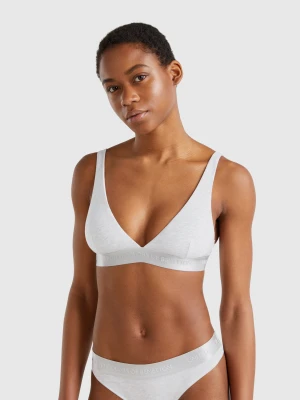 Benetton, Triangle Bra In Stretch Cotton, size 1°, Gray, Women United Colors of Benetton