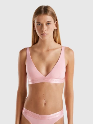 Benetton, Triangle Bra In Stretch Organic Cotton, size 2°, Pink, Women United Colors of Benetton