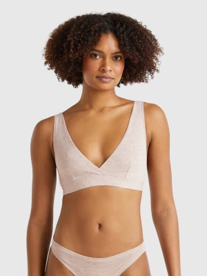 Benetton, Triangle Bra In Super Stretch Cotton, size 5°, Beige, Women United Colors of Benetton