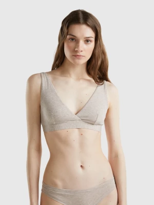 Zdjęcie produktu Benetton, Triangle Bra In Super Stretch Organic Cotton, size 5°, Beige, Women United Colors of Benetton