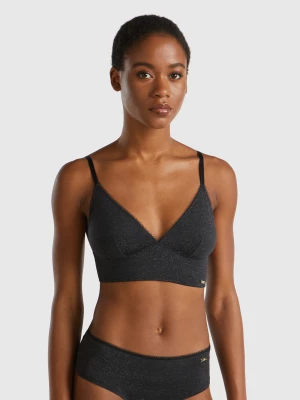 Benetton, Triangle Bra With Lurex, size 1°, Black, Women United Colors of Benetton