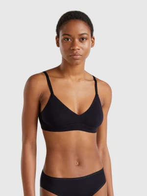 Benetton, Triangle Bra Without Padding, size 1°, Black, Women United Colors of Benetton