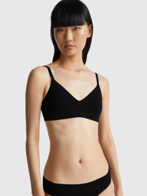 Benetton, Triangle Bra Without Padding, size 1°, Black, Women United Colors of Benetton