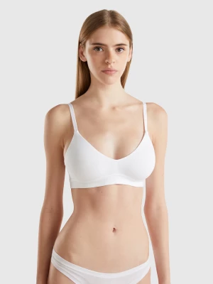 Benetton, Triangle Bra Without Padding, size 1°, White, Women United Colors of Benetton