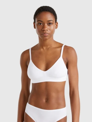 Benetton, Triangle Bra Without Padding, size 1°, White, Women United Colors of Benetton
