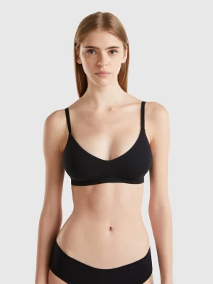 Benetton, Triangle Bra Without Padding, size 3°, Black, Women United Colors of Benetton