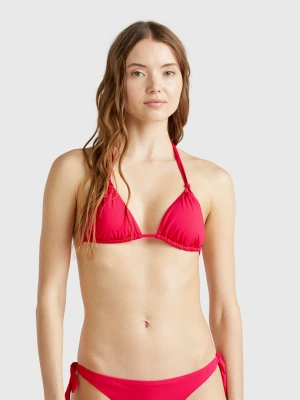 Benetton, Triangle Sliding Swim Top In Econyl®, size 1°, Fuchsia, Women United Colors of Benetton