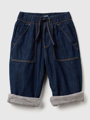 Benetton, Trousers In Chambray, Size: 82, Light Blue, Kids United Colors of Benetton