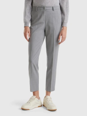 Benetton, Trousers In Fabric, Gray, Women United Colors of Benetton