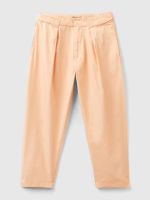 Benetton, Trousers In Pure Linen, size 3XL, Peach, Kids United Colors of Benetton