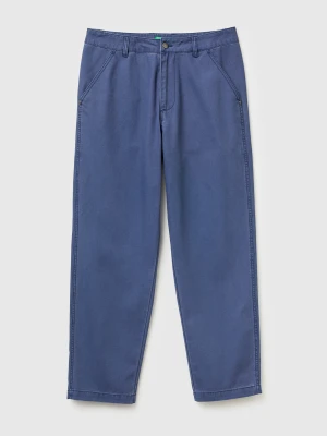 Benetton, Trousers In Pure Linen, Size: 56, Men United Colors of Benetton