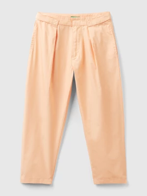 Benetton, Trousers In Pure Linen, size L, Peach, Kids United Colors of Benetton