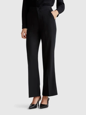 Benetton, Trousers In Pure Lyocell, size , Black, Women United Colors of Benetton