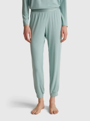 Benetton, Trousers In Stretch Modal, size XXS, Aqua, Women United Colors of Benetton