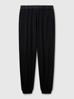 Benetton, Trousers In Stretch Modal, Size: XXS, Black, Women United Colors of Benetton