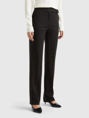Benetton, Trousers In Stretch Viscose Blend, size , Black, Women United Colors of Benetton