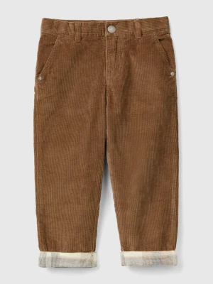 Benetton, Trousers In Velvet With Cuff, size 104, Brown, Kids United Colors of Benetton