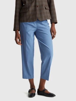 Benetton, Trousers In Viscose Blend, Light Blue, Women United Colors of Benetton