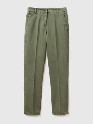 Benetton, Slim-fit Chinos, Military Green, Women United Colors of Benetton
