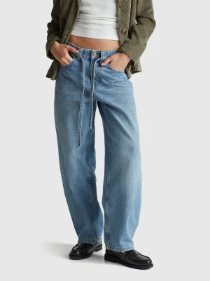 Benetton, Loose Fit Jeans, Size: 32, Light Blue, Women United Colors of Benetton