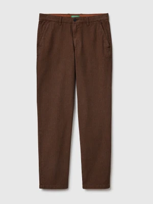 Benetton, Slim Fit Chinos, Size: 54, Dark Brown, Men United Colors of Benetton