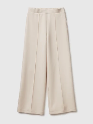 Benetton, Trousers In Modal Blend, Size: XS, Beige, Women United Colors of Benetton