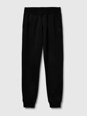 Benetton, Sweat Joggers In Cotton Blend, Size: S, Black, Women United Colors of Benetton