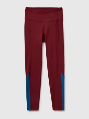 Benetton, Super Stretch Sports Leggings, Size: XXS, Burgundy, Women United Colors of Benetton