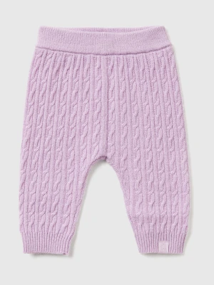 Benetton, Trousers With Cables In Wool Blend, Size: 82, Kids United Colors of Benetton