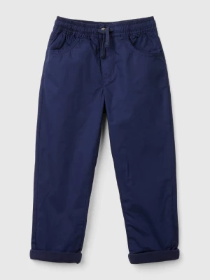 Benetton, Trousers With Drawstring, size 82, Dark Blue, Kids United Colors of Benetton