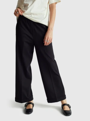 Benetton, Trousers With Elastic Waist, Size: XXS, Black, Women United Colors of Benetton