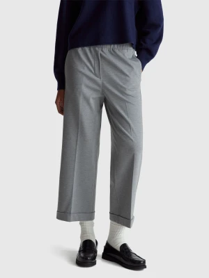 Benetton, Trousers With Elastic Waist, Size: XXS, Gray, Women United Colors of Benetton