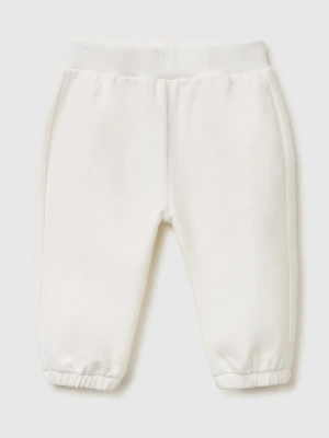 Benetton, Trousers With Embroidery On The Back, Size: 82, Creamy White, Kids United Colors of Benetton