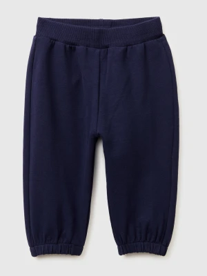 Benetton, Trousers With Embroidery On The Back, Size: 82, Dark Blue, Kids United Colors of Benetton