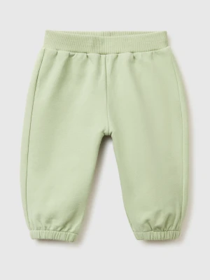 Benetton, Trousers With Embroidery On The Back, Size: 82, Light Green, Kids United Colors of Benetton