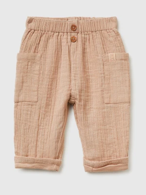 Benetton, Trousers With Side Pockets, Size: 82, Beige, Kids United Colors of Benetton