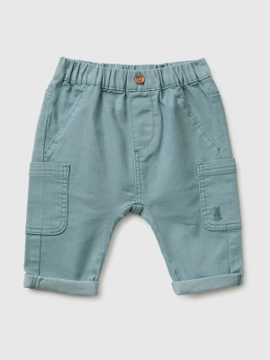 Benetton, Trousers With Side Pockets, Size: 82, Light Blue, Kids United Colors of Benetton