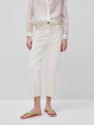 Benetton, Trumpet Trousers, Creamy White, Women United Colors of Benetton