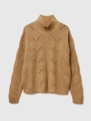 Benetton, Turtle Neck Sweater, Size: XXS, Camel, Women United Colors of Benetton